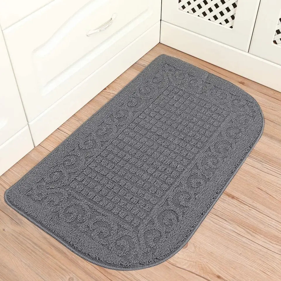 20x39 Grey D Shaped Small Kitchen Rugs