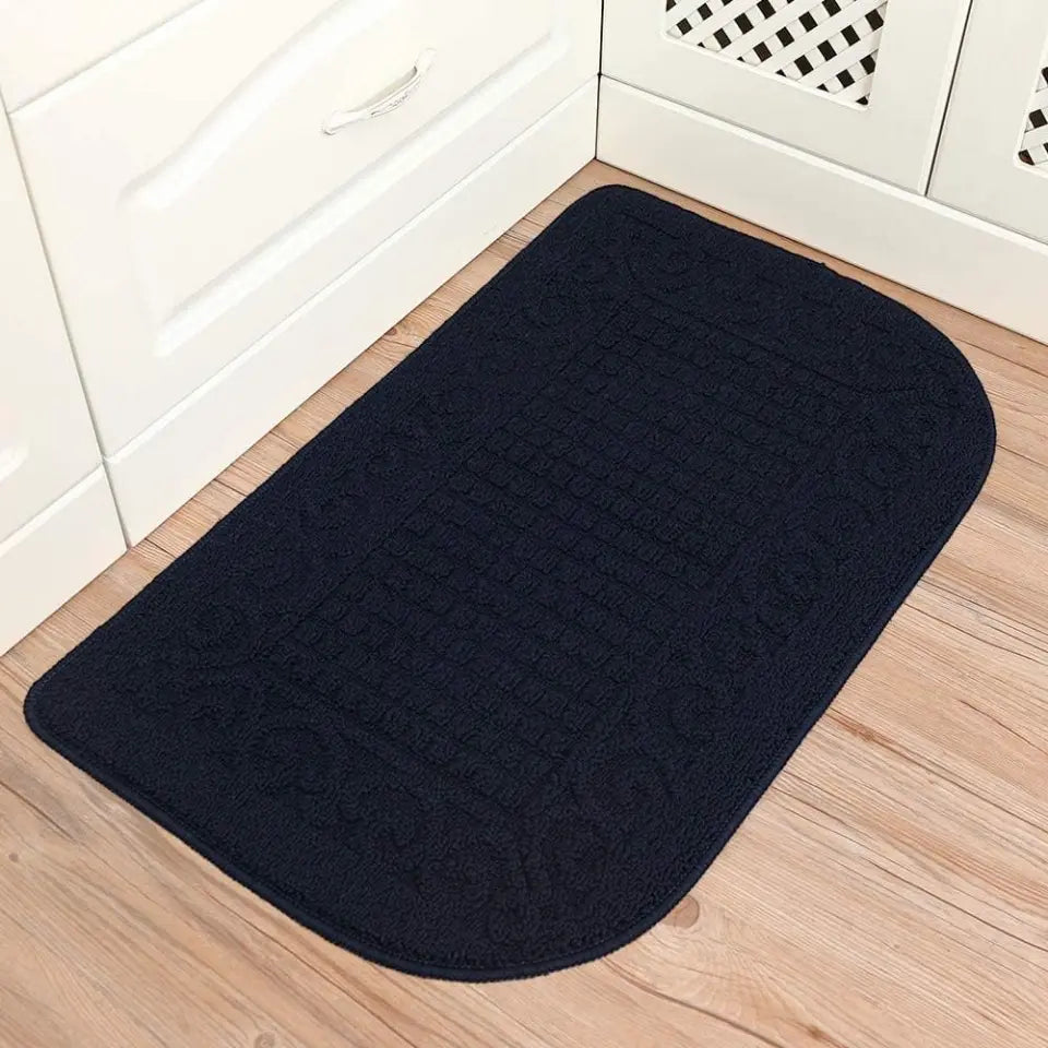 20x39 Navy Blue D Shaped Small Kitchen Rugs