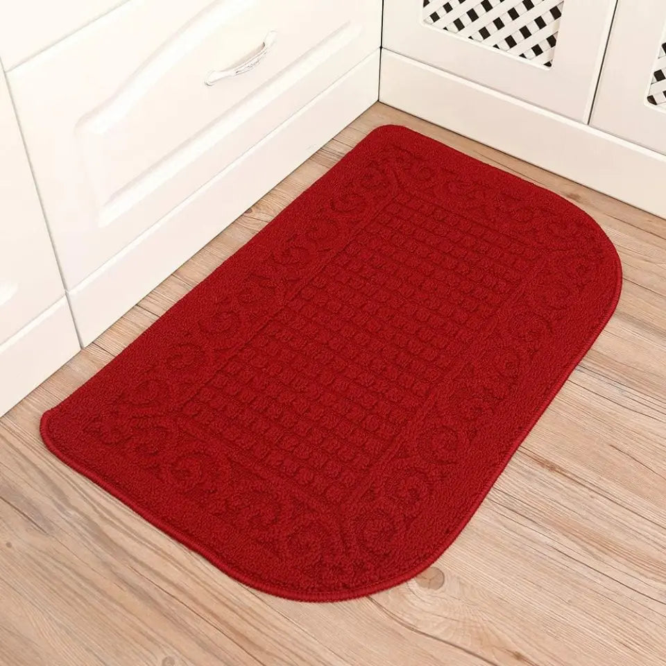 20x39 Red D Shaped Small Kitchen Rugs