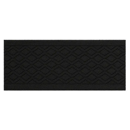 20x48 Black Wave Geometric Kitchen Mat