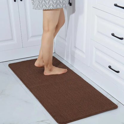 20x48 Brown Plain Kitchen Rugs