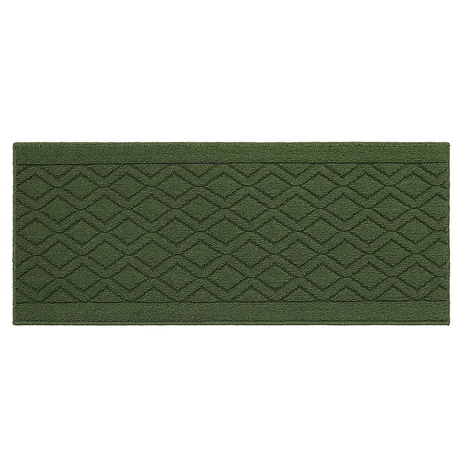 20x48 Green Wave Geometric Kitchen Mat