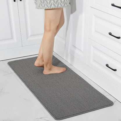 20x48 Grey Plain Kitchen Rugs