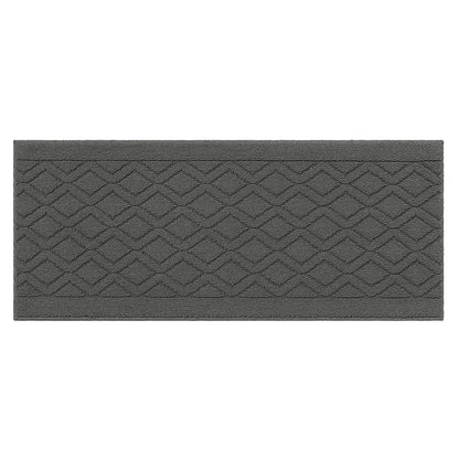 20x48 Grey Wave Geometric Kitchen Mat
