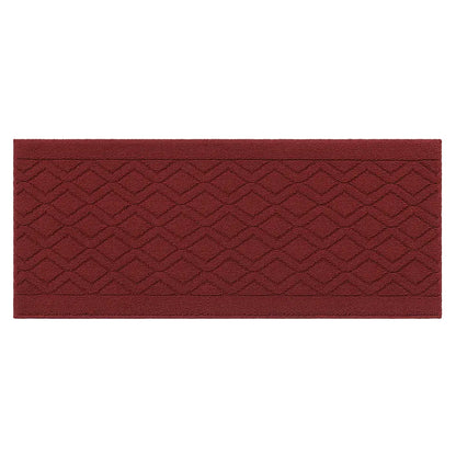 20x48 Red Wave Geometric Kitchen Mat