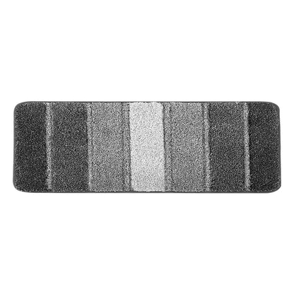 20x59 Dark Grey Pattern of Ombre Square Bathroom Rug