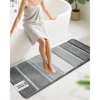 20x59 Grey Ombre Square Bathroom Rug