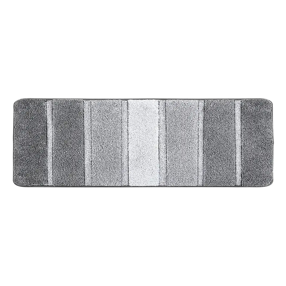 20x59 Grey Pattern of Ombre Square Bathroom Rug