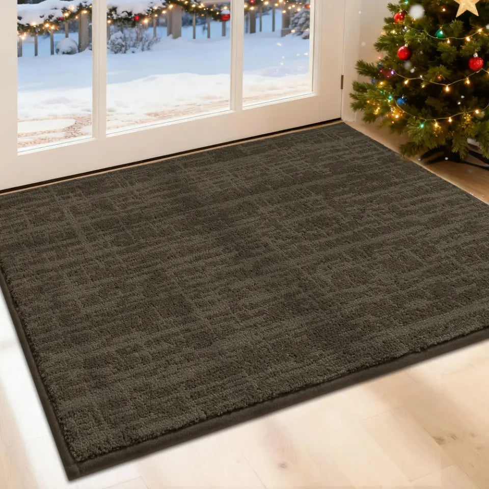 24X36 Brown Abstract Carpet Front Door