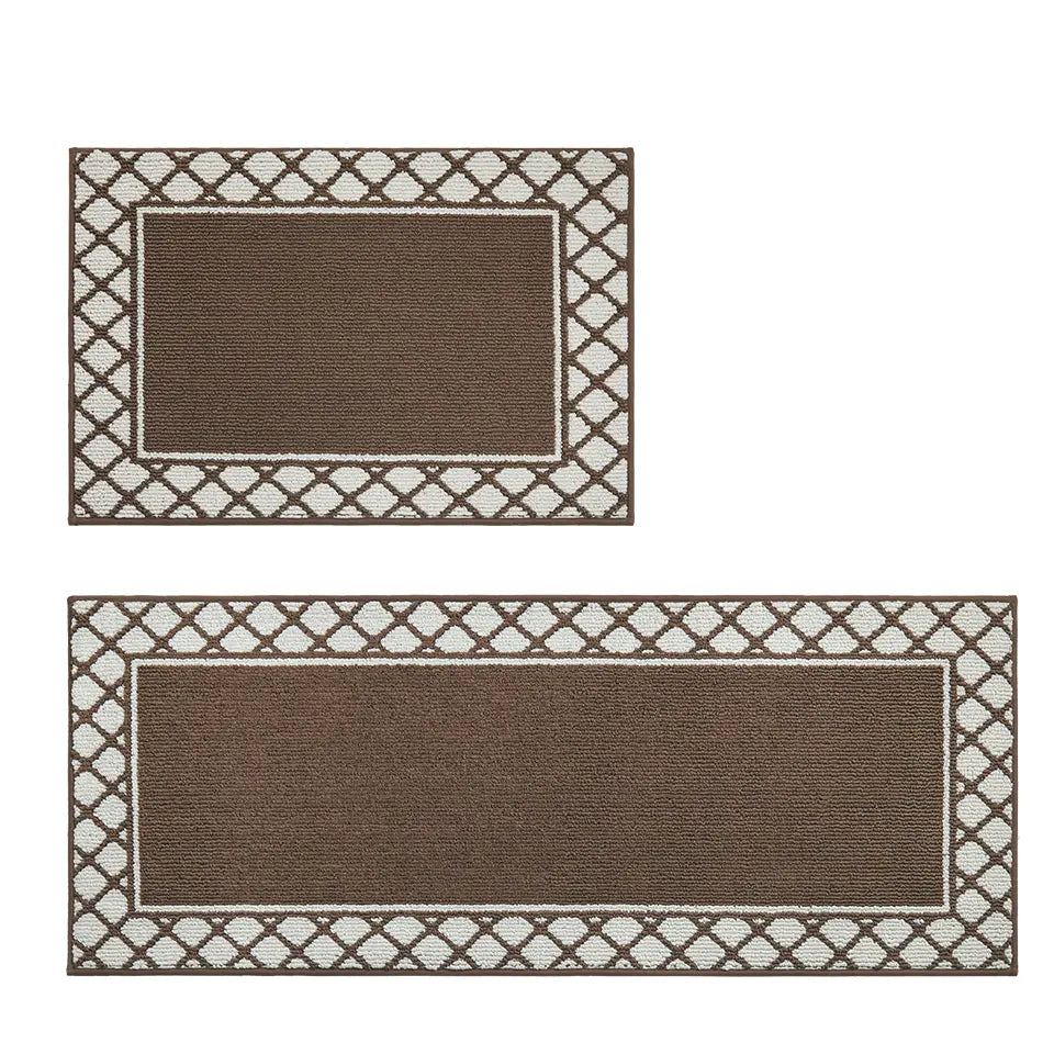 Border For Rug Grid-Filled Border Cool Kitchen Rugs | COSY HOMEER