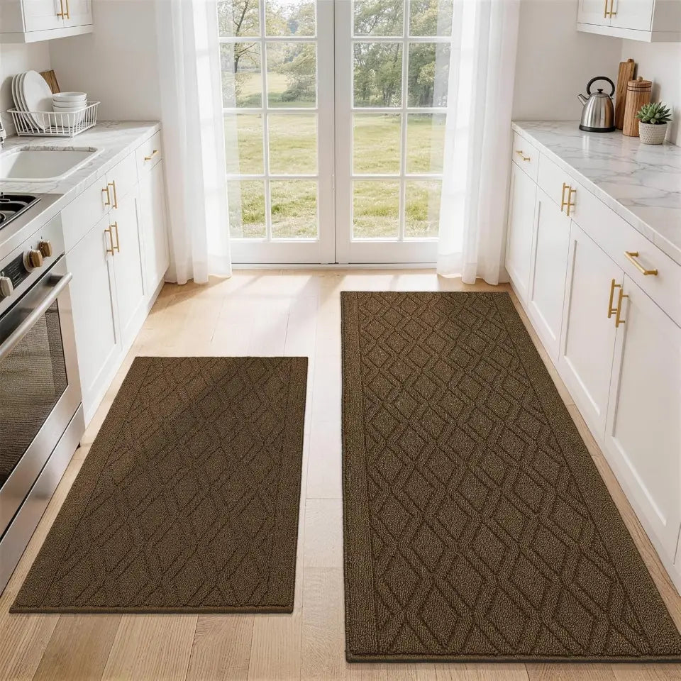 Wave Geometric Kitchen Mat