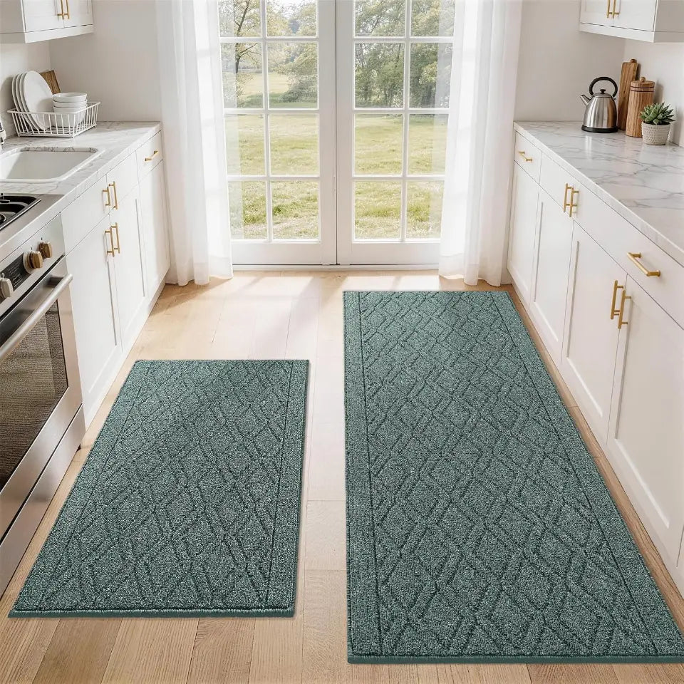 Wave Geometric Kitchen Mat