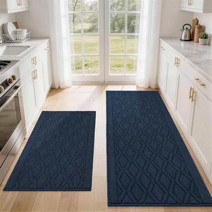 Wave Geometric Kitchen Mat