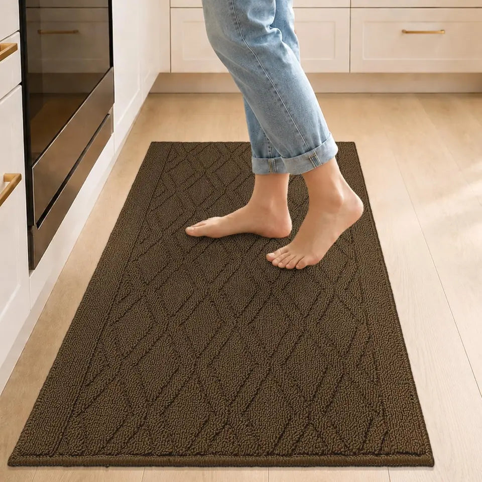 Wave Geometric Kitchen Mat