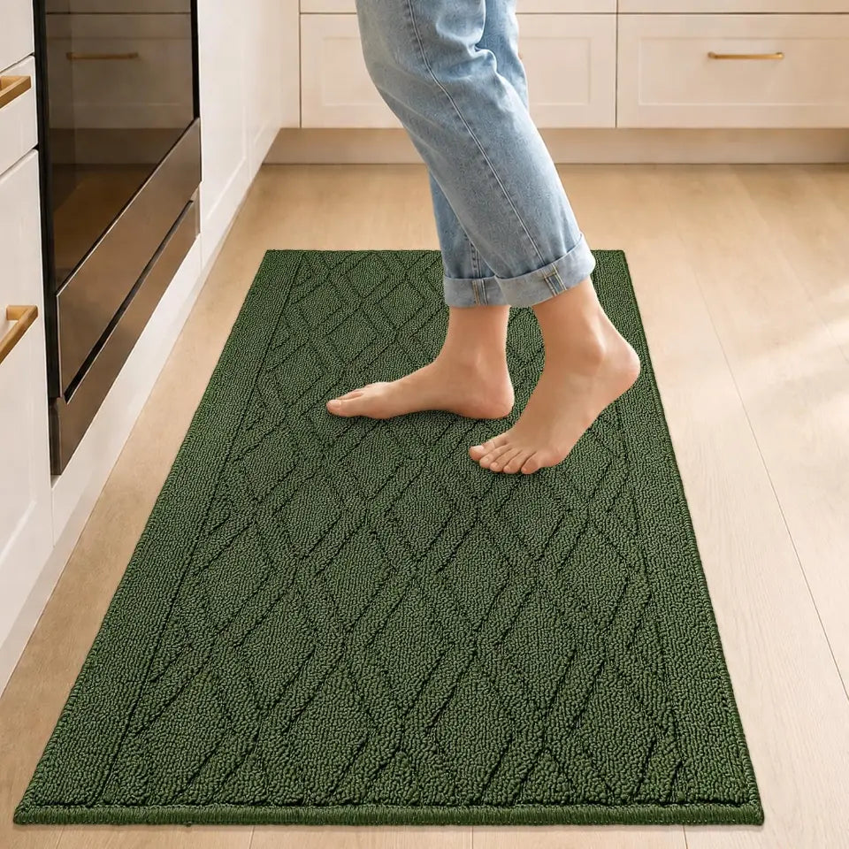 Wave Geometric Kitchen Mat