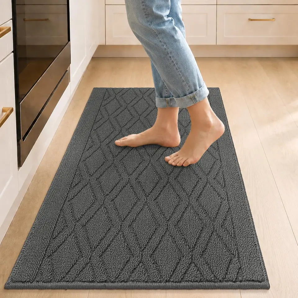 Wave Geometric Kitchen Mat