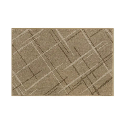 24x36 Beige Pattern of Abstract Buffalo Plaid Doormat