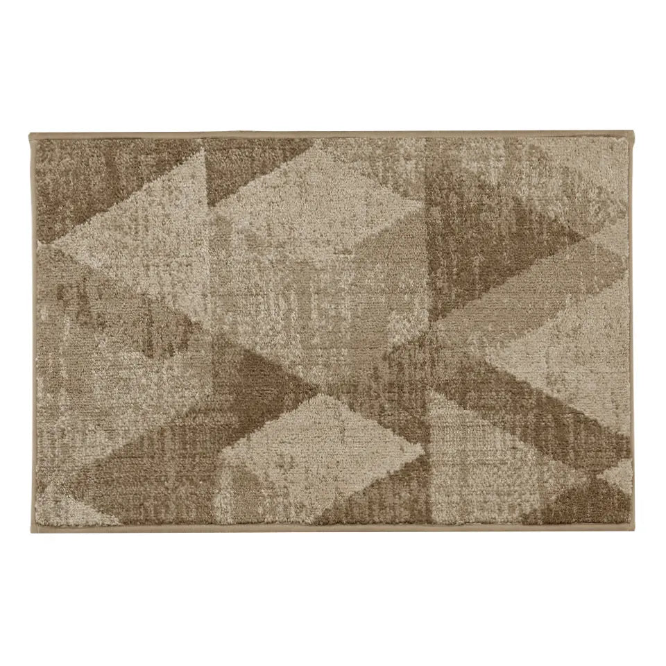 24x36 Beige Pattern of Geometric Abstract Front Door Rugs Inside