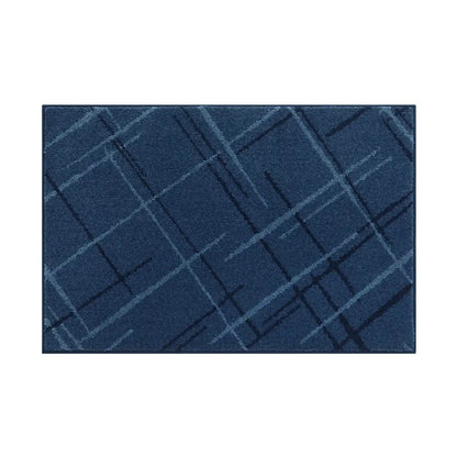 24x36 Blue Pattern of Abstract Buffalo Plaid Doormat