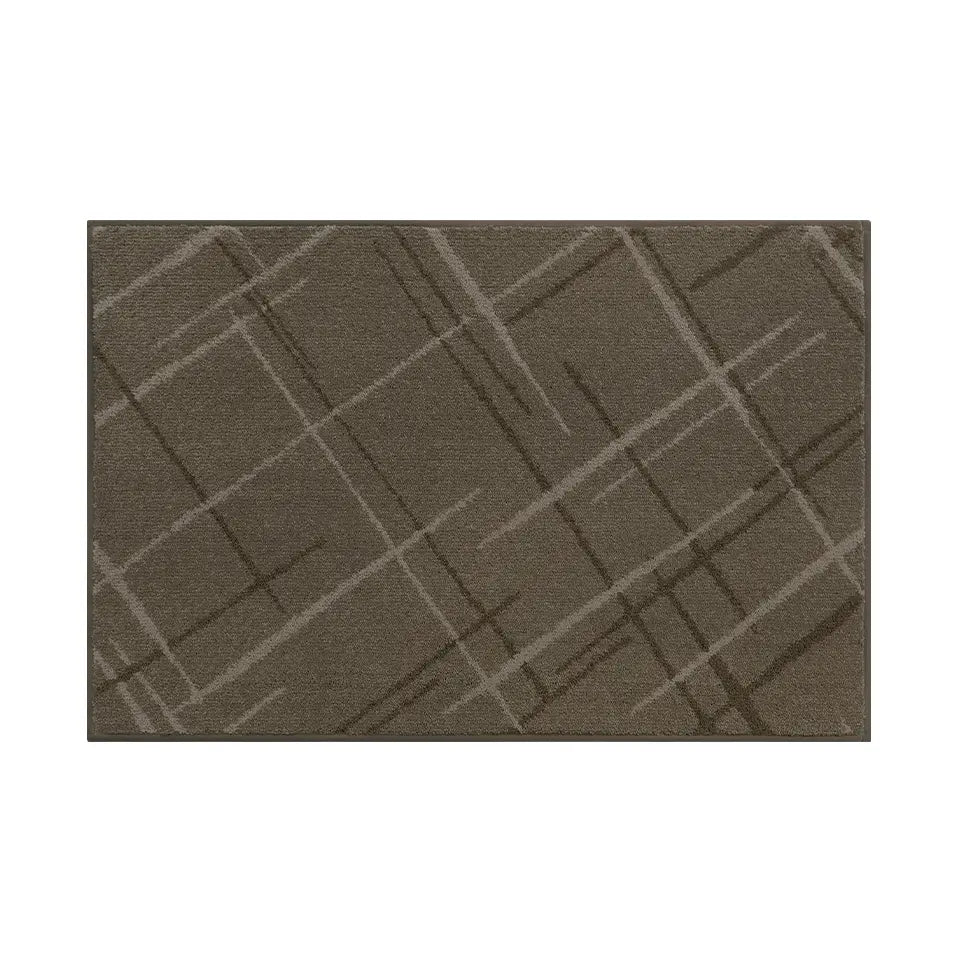 24x36 Brown Pattern of Abstract Buffalo Plaid Doormat