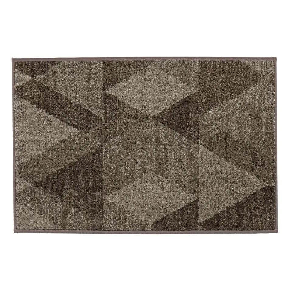 24x36 Brown Pattern of Geometric Abstract Front Door Rugs Inside