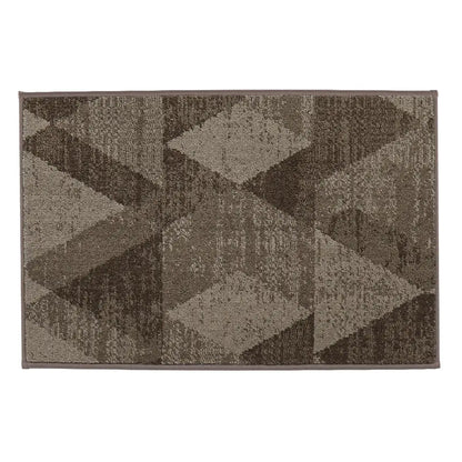 24x36 Brown Pattern of Geometric Abstract Front Door Rugs Inside