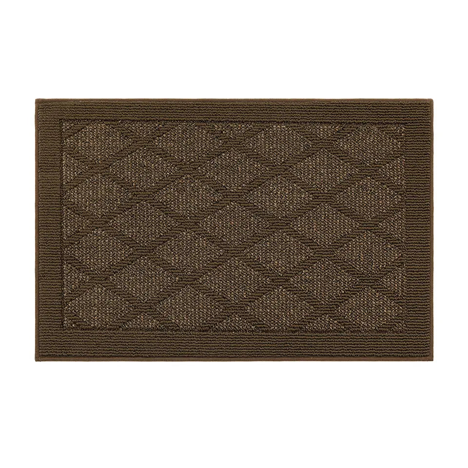24x36 Dark Brown Pattern of Plain Diamond Door Mats