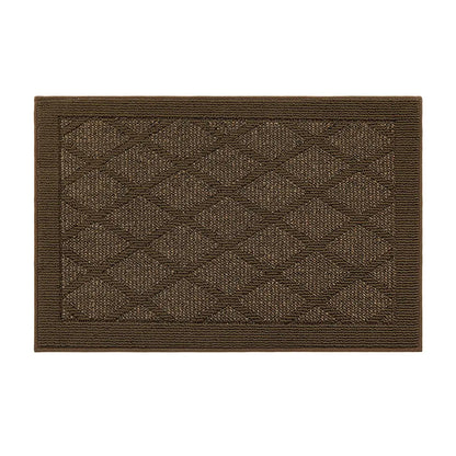 24x36 Dark Brown Pattern of Plain Diamond Door Mats