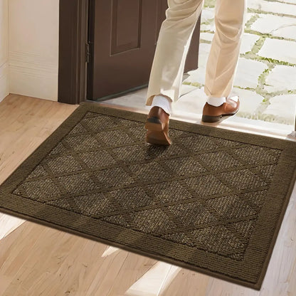 24x36 Dark Brown Plain Diamond Door Mats