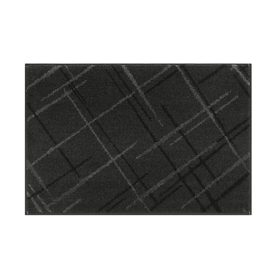 24x36 Dark Grey Pattern of Abstract Buffalo Plaid Doormat