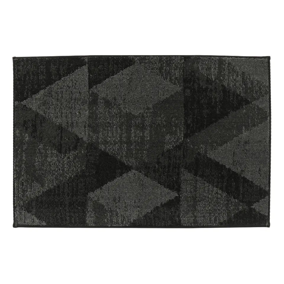 24x36 Dark Grey Pattern of Geometric Abstract Front Door Rugs Inside
