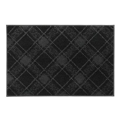 24x36 dark grey textured mat with diamond pattern on a white background