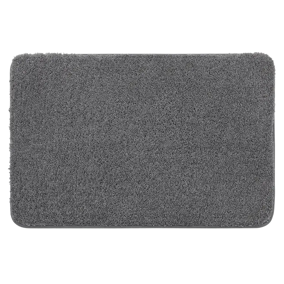 24x36 Dark Grey Pattern of Plain Color Luxury Bath Rugs