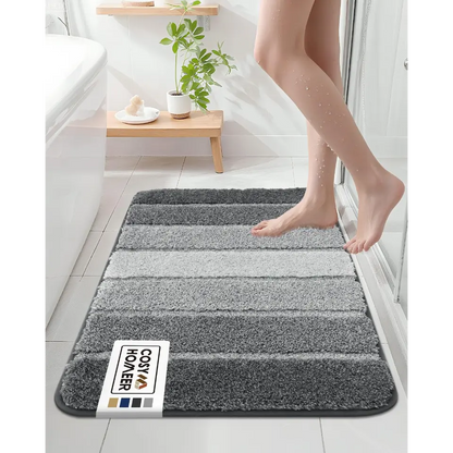 24x36 Grey Ombre Square Bathroom Rug