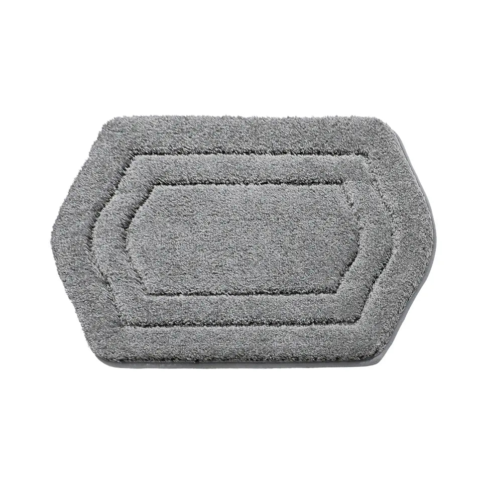 24x36 Grey Oval Fluffy Bath Rug