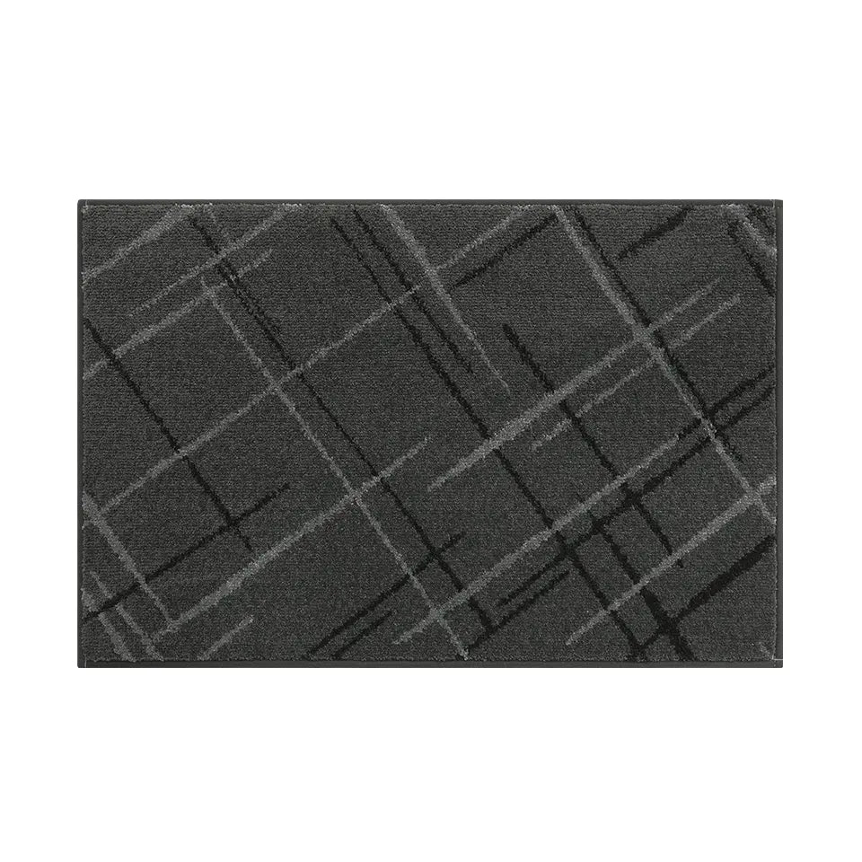24x36 Grey Pattern of Abstract Buffalo Plaid Doormat
