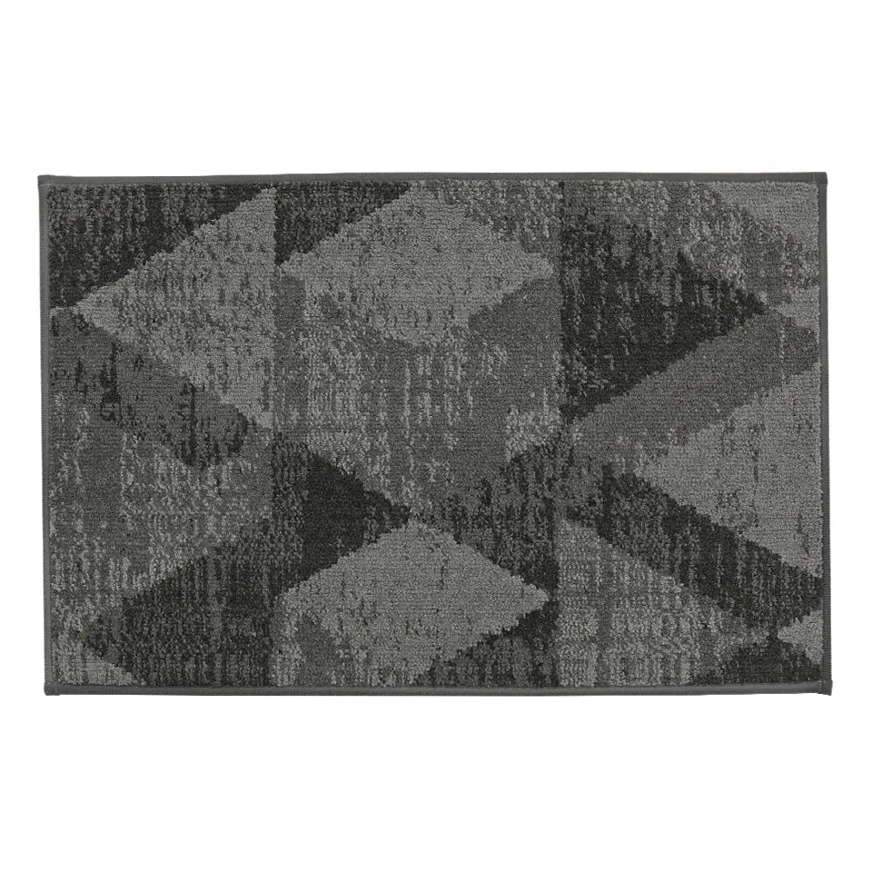 24x36 Grey Pattern of Geometric Abstract Front Door Rugs Inside