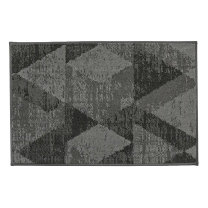 24x36 Grey Pattern of Geometric Abstract Front Door Rugs Inside