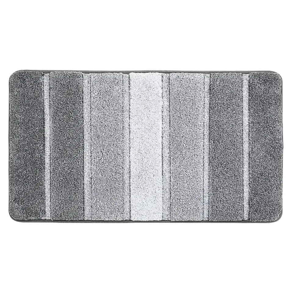 Grey pattern of ombre square bath rug