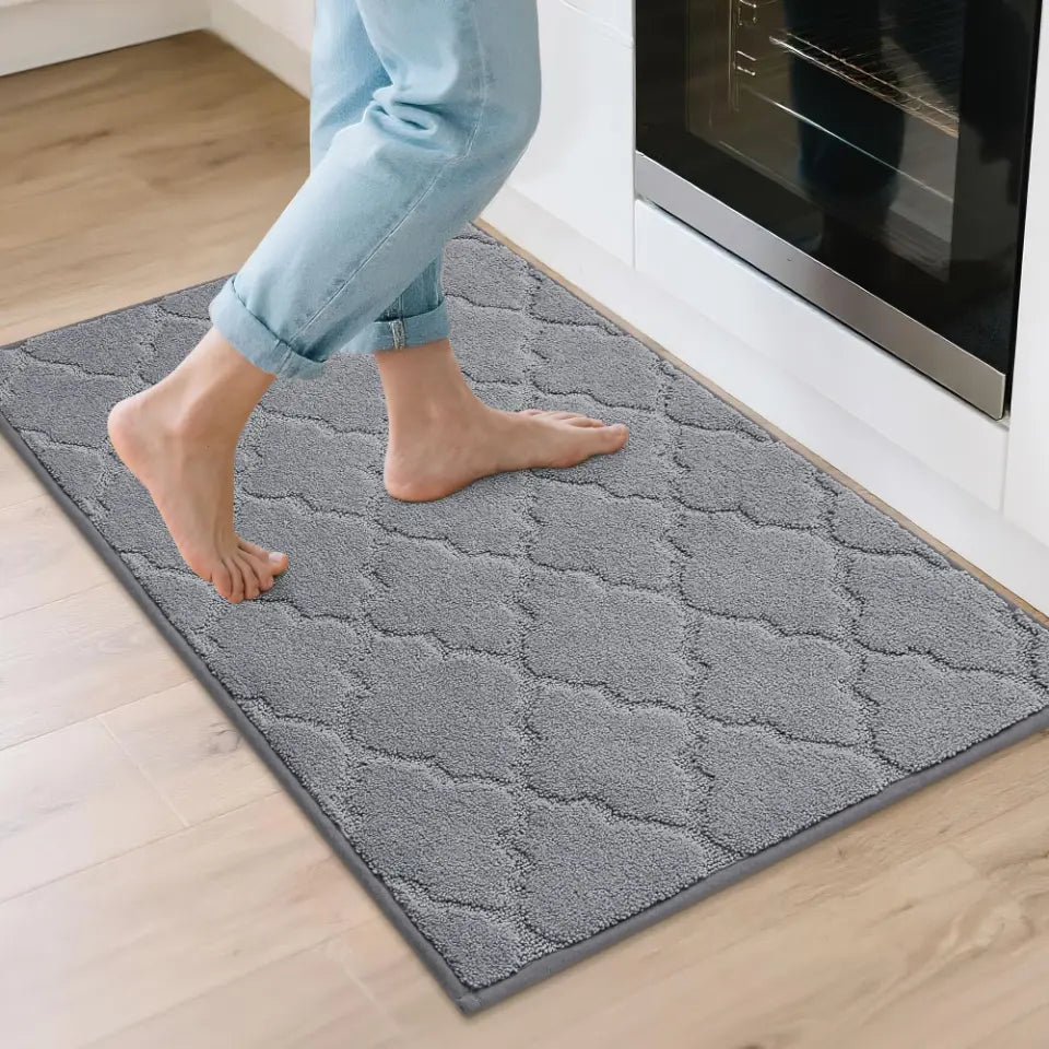 24x36 Grey Trellis Scatter Rugs for Kitchen