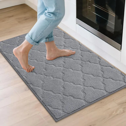 24x36 Grey Trellis Scatter Rugs for Kitchen