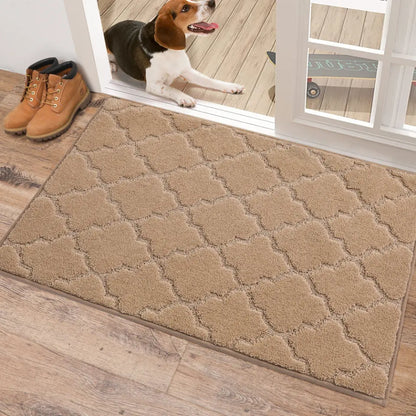 24x36 Middle Beige Trellis Door Rug Indoor