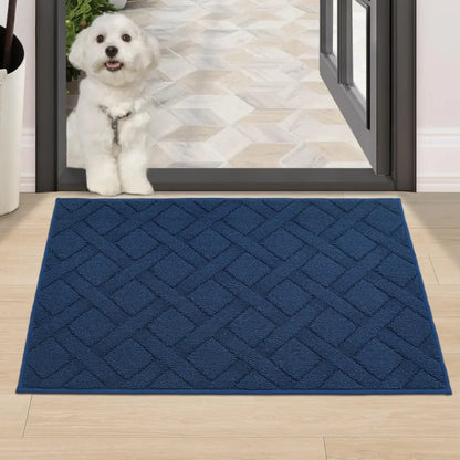 24x36 Middle Blue Classic Pattern Mud Door Mat