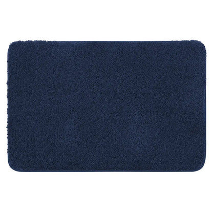 Navy blue bath mat on a white background