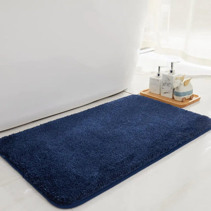 24x36 Navy Blue Plain Color Luxury Bath Rugs