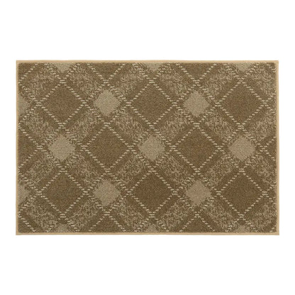 24x36 rug with a taupe diamond pattern on a white background