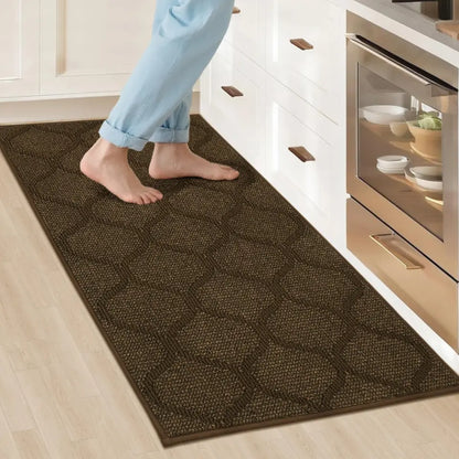 24x48 Brown Plain Trellis Kitchen Floor Mats