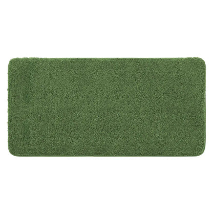 Green rectangular bathmat on a white background