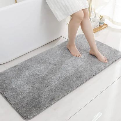24x48 Grey Plain Color Luxury Bath Rugs