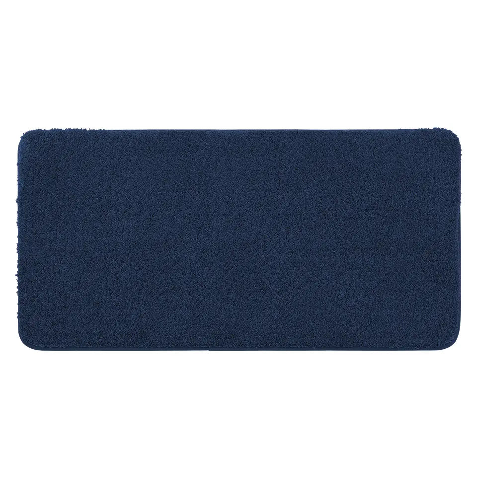 24x48 Navy Blue Pattern of Plain Color Luxury Bath Rugs